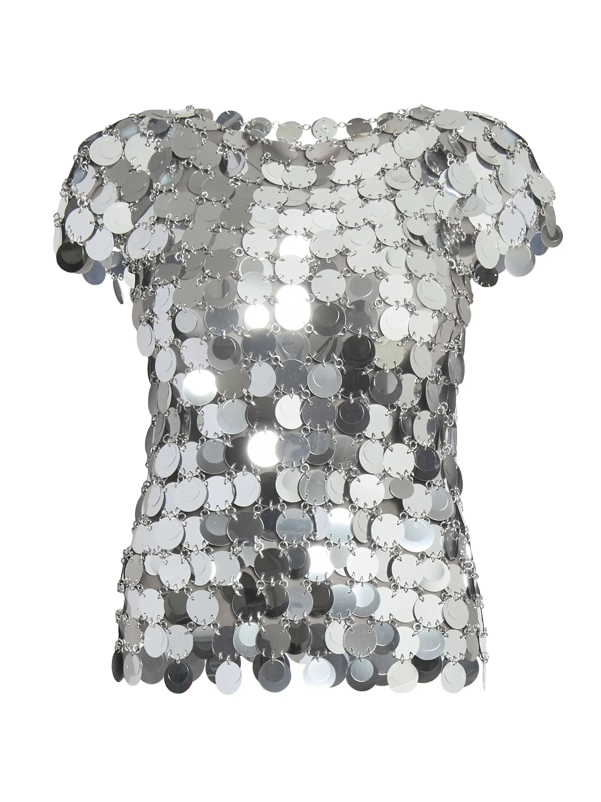 rabanne – metallic pailette top rabanne – metallic pailette top