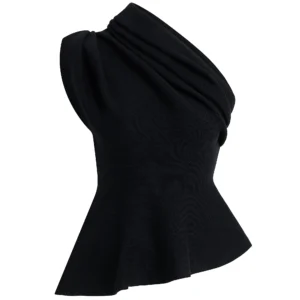 khaite aimee wool one shoulder top