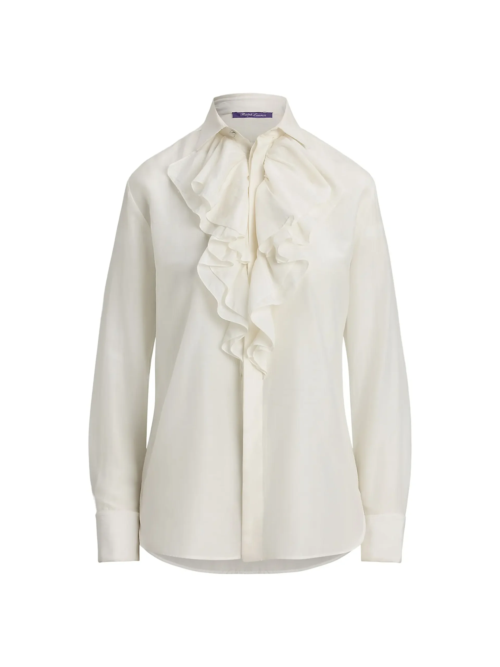 ralph lauren collection brittani ruffled cotton silk voile shirt ralph lauren collection brittani ruffled cotton silk voile shirt