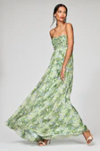 ames gown – peridot bouquet