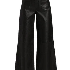 frame – le slim palazzo modernist leather pants