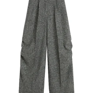 max mara – wool and silk tweed trousers