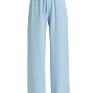 oscar de la renta – silk georgette wide leg drawstring pants